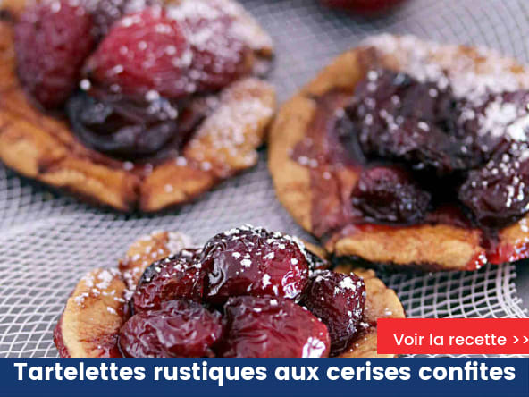 Tartelettes rustiques aux cerises confites